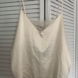 ZARA Satin cami with lace NWT